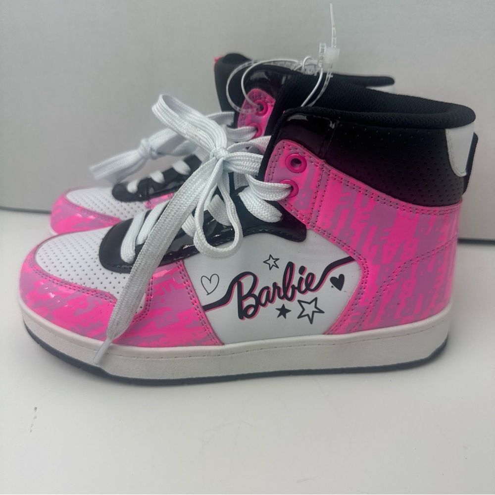 Barbie Kids Sneakers - Pink, Black, and White